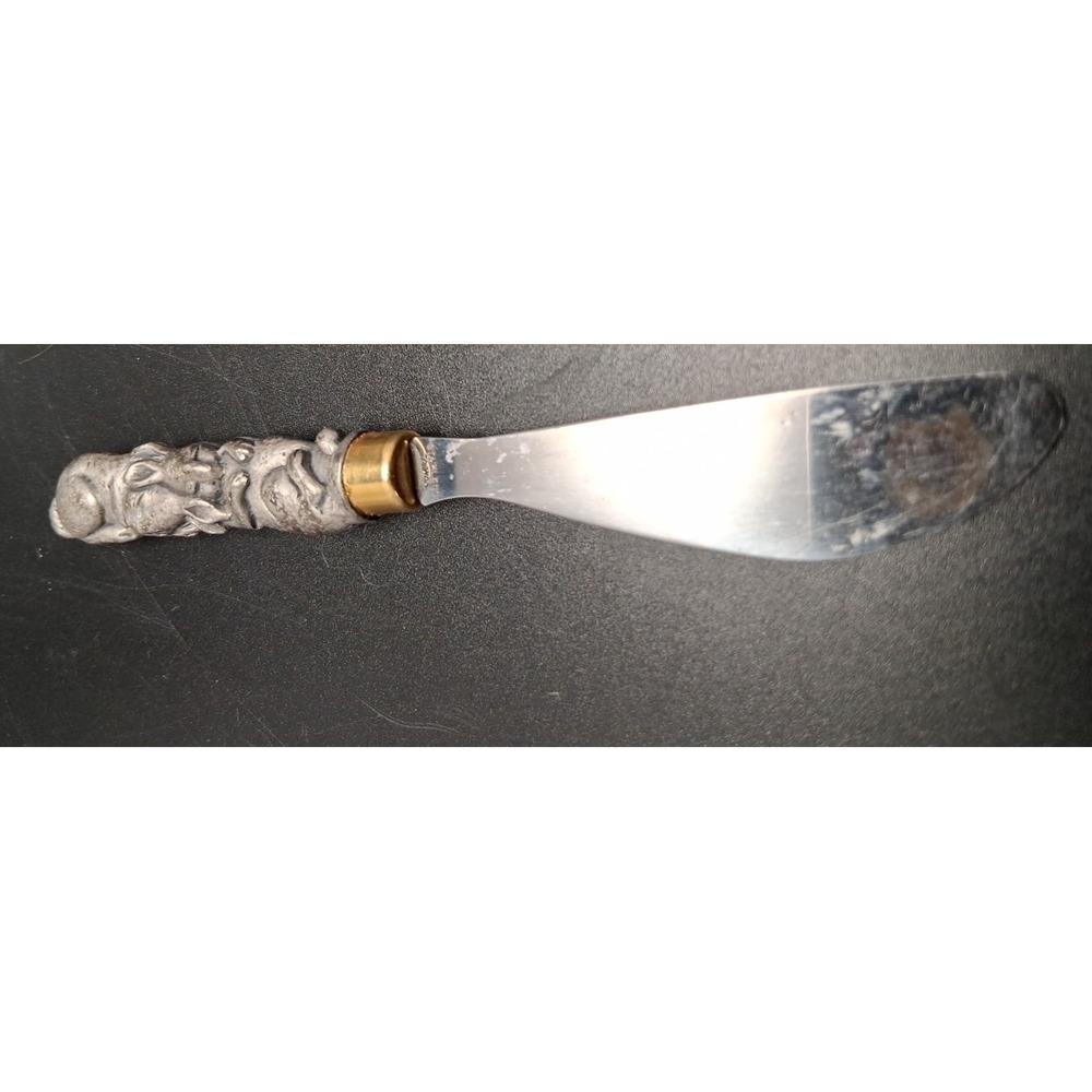 Pewter Cat, Ram, Fish, Rabbit Stainless Steel Butter knives - Picture 7 of 16